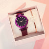 Wholesale Fashion Female Student Round Dial Alloy Case Stainless Steel Strap Star Pattern Watch