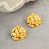 Wholesale Fashion Flower Leaf Titanium Steel Earrings 18K Gold Plated