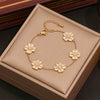 Wholesale Fashion Four Leaf Clover Stainless Steel Necklace Set In Old Money Style