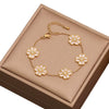 Wholesale Fashion Four Leaf Clover Stainless Steel Necklace Set In Old Money Style