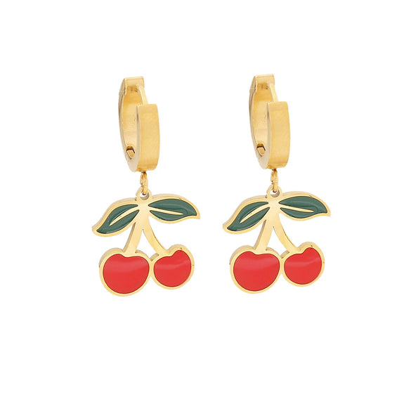 Wholesale Fashion Fruit Shaped Stainless Steel Pendant Necklace With O Chain And Electroplating Treatment For Women