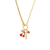 Wholesale Fashion Fruit Shaped Stainless Steel Pendant Necklace With O Chain And Electroplating Treatment For Women
