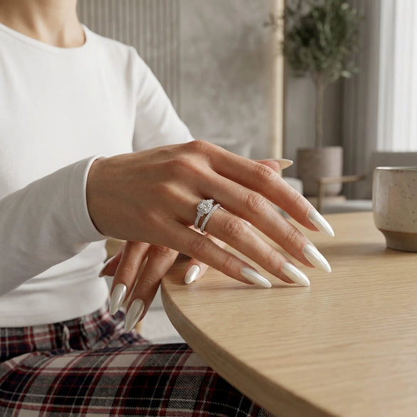 Wholesale Fashion Geometric Copper Electroplated Couple Rings For Women