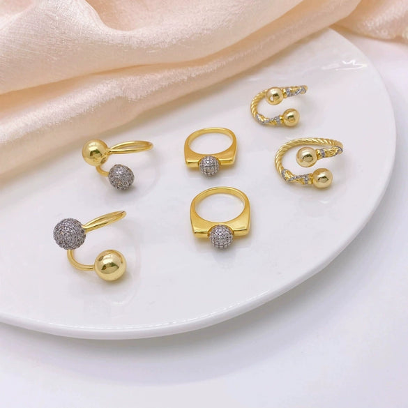 Wholesale Fashion Geometric Copper Ring With Electroplating Treatment Unisex