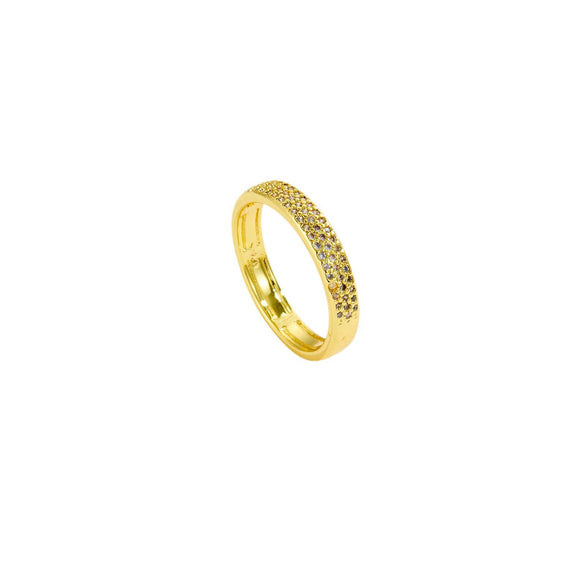 Wholesale Fashion Geometric Copper Ring With Platinum And 18K Gold Electroplating