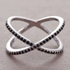 Wholesale Fashion Geometric Copper Ring With Zirconia