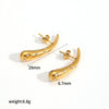 Wholesale Fashion Geometric Drop Shape Stainless Steel Electroplated Women's Earrings