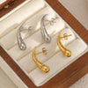 Wholesale Fashion Geometric Drop Shape Stainless Steel Electroplated Women's Earrings