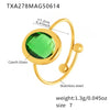 Wholesale Fashion Geometric Fiberglass And 316L Stainless Steel Bead Ring With Electroplating Luxury Jewelry For Women