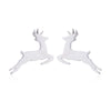 Wholesale Fashion Geometric Flying Deer Snowflake Feather Hollow Skull Stainless Steel Earrings Necklace With Electroplating For Women
