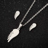 Wholesale Fashion Geometric Flying Deer Snowflake Feather Hollow Skull Stainless Steel Earrings Necklace With Electroplating For Women