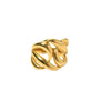 Wholesale Fashion Geometric Irregular Lines Hollow Stainless Steel Goldplated Ring Jewelry