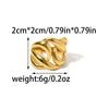 Wholesale Fashion Geometric Irregular Lines Hollow Stainless Steel Goldplated Ring Jewelry