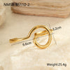 Wholesale Fashion Geometric Lines Color Matching Titanium Steel And Stainless Steel Electroplated Women's Bracelet