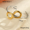 Wholesale Fashion Geometric Lines Color Matching Titanium Steel And Stainless Steel Electroplated Women's Bracelet
