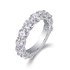 Wholesale Fashion Geometric Moissanite Inlaid 925 Silver Ring
