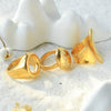 Wholesale Fashion Geometric Oshaped Casting Stainless Steel Ring For Women