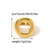 Wholesale Fashion Geometric Oshaped Casting Stainless Steel Ring For Women