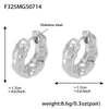 Wholesale Fashion Geometric Rivet Hoop Earrings 316L Stainless Steel Electroplated For Women