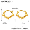 Wholesale Fashion Geometric Rivet Hoop Earrings 316L Stainless Steel Electroplated For Women