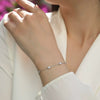 Wholesale Fashion Geometric S925 Silver Moissanite Inlay Fiveflower Bracelet For Women