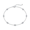 Wholesale Fashion Geometric S925 Silver Moissanite Inlay Fiveflower Bracelet For Women