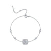 Wholesale Fashion Geometric S925 Silver Moissanite Inlay Fiveflower Bracelet For Women