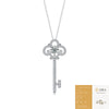 Wholesale Fashion Geometric S925 Silver Moissanite Key Pendant Necklace With Electroplating