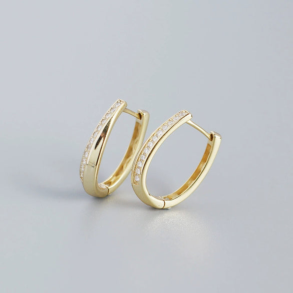 Wholesale Fashion Geometric S925 Sterling Silver Electroplated Wind Earrings For Women