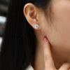 Wholesale Fashion Geometric 925 Silver Earrings Set With Moissanite