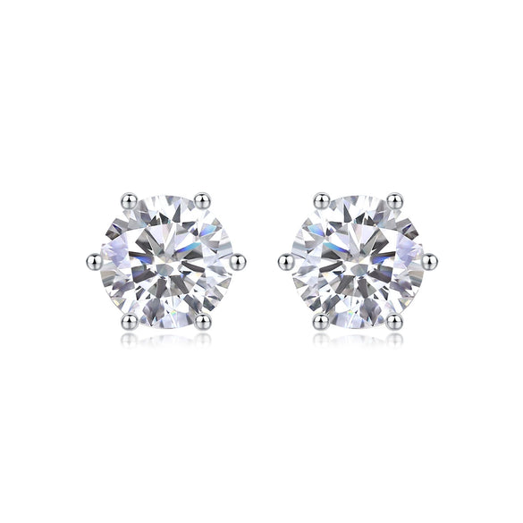 Wholesale Fashion Geometric 925 Silver Earrings Set With Moissanite