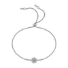 Wholesale Fashion Geometric 925 Silver Moissanite Inlay Bracelet