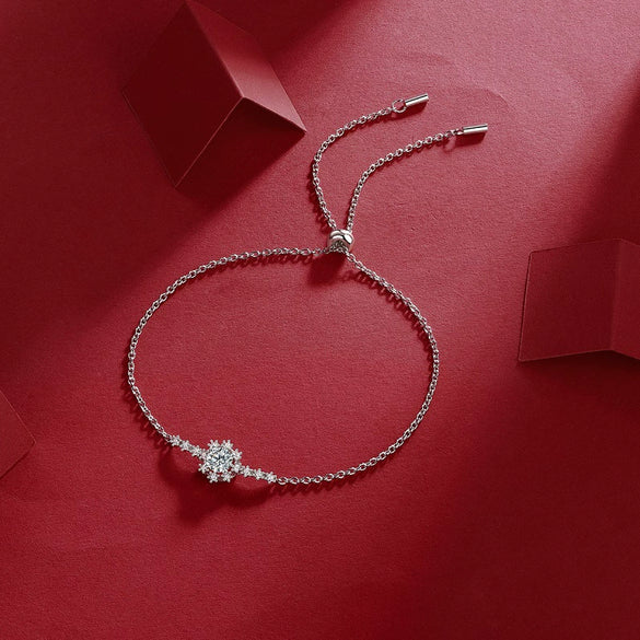 Wholesale Fashion Geometric 925 Silver Moissanite Inlay Bracelet