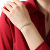 Wholesale Fashion Geometric 925 Silver Moissanite Inlay Bracelet