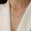 Wholesale Fashion Geometric 925 Silver Necklace Set With Diamonds For Women