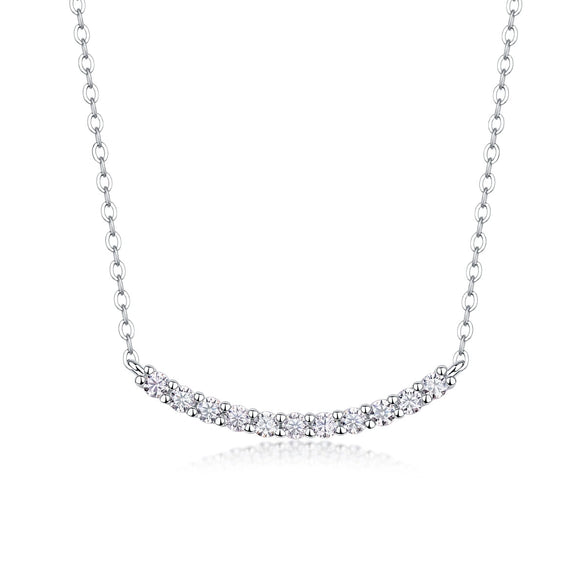 Wholesale Fashion Geometric 925 Silver Necklace Set With Diamonds For Women