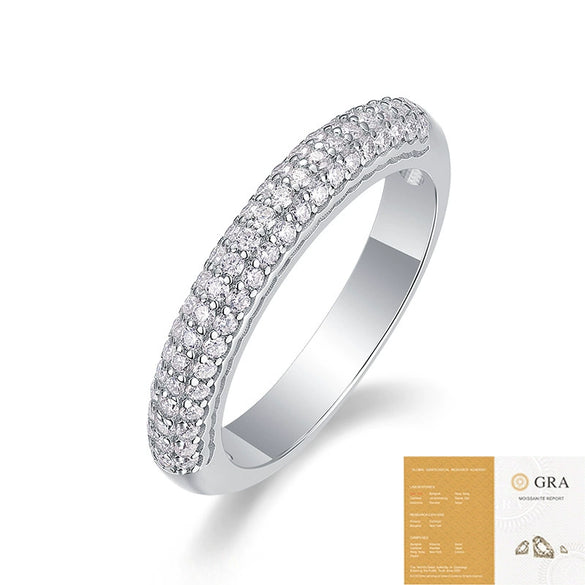Wholesale Fashion Geometric 925 Silver Ring Set With Diamonds