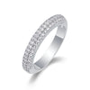 Wholesale Fashion Geometric 925 Silver Ring Set With Diamonds