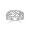 Wholesale Fashion Geometric Silver 925 S925 Silver Ring Set With Diamonds For Women