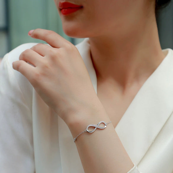 Wholesale Fashion Geometric Silver 925 Silver Bracelet Set With Diamonds