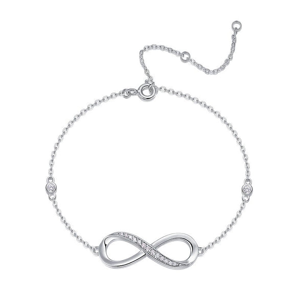 Wholesale Fashion Geometric Silver 925 Silver Bracelet Set With Diamonds