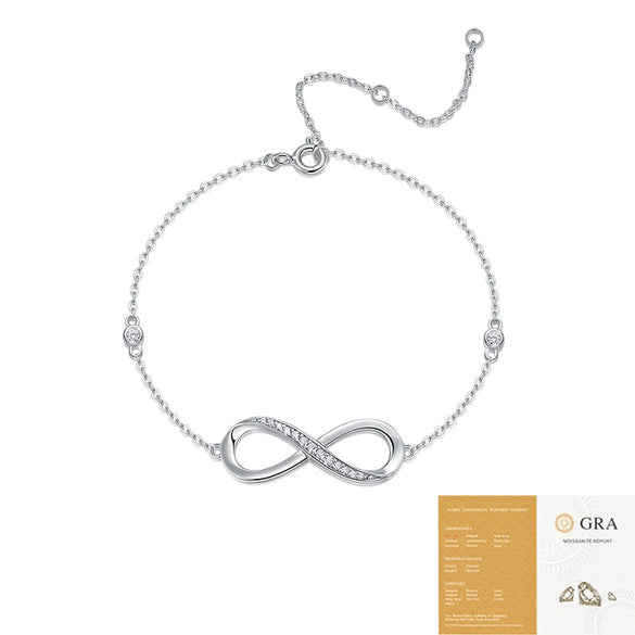 Wholesale Fashion Geometric Silver 925 Silver Bracelet Set With Diamonds