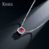 Wholesale Fashion Geometric Square Necklace Inlaid Aaa Zircon Full Diamond Allmatch Pendant For Women