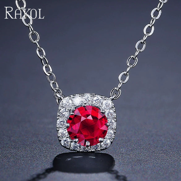 Wholesale Fashion Geometric Square Necklace Inlaid Aaa Zircon Full Diamond Allmatch Pendant For Women