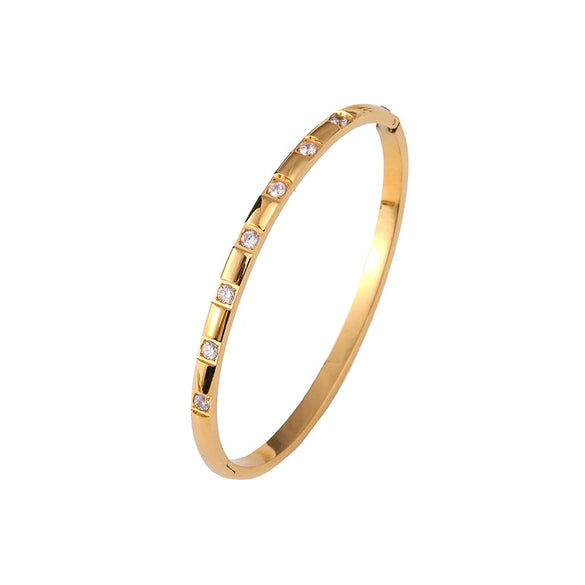 Wholesale Fashion Geometric Stainless Steel Bracelet With Furnace Electroplating For Women And Unisex