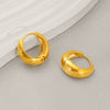 Wholesale Fashion Geometric Stainless Steel Electroplated Earrings For Women