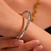 Wholesale Fashion Geometric 316L Stainless Steel Electroplated 18K Real Gold Color Ring Buckle Bracelet