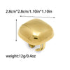 Wholesale Fashion Geometric Stainless Steel Gold Plated Opening Ring Jewelry For Women