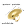 Wholesale Fashion Geometric Stainless Steel Gold Plated Opening Ring Jewelry For Women