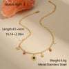 Wholesale Fashion Geometric Stainless Steel 18K Electroplated Love Pendant Clavicle Necklace For Women